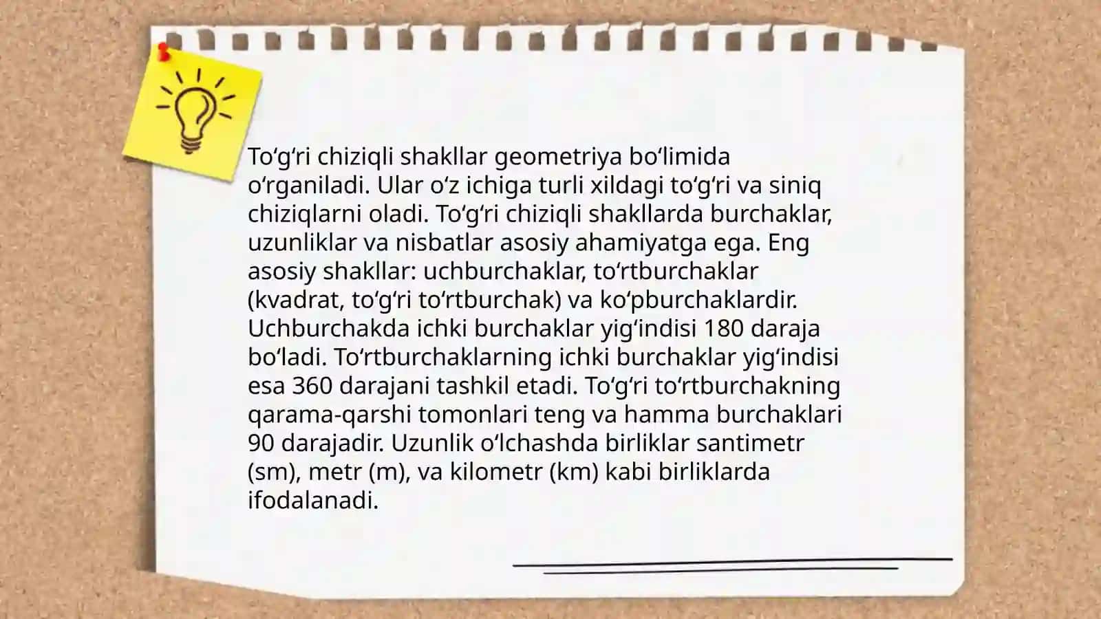 To'g'ri chiziqli shakllar 3