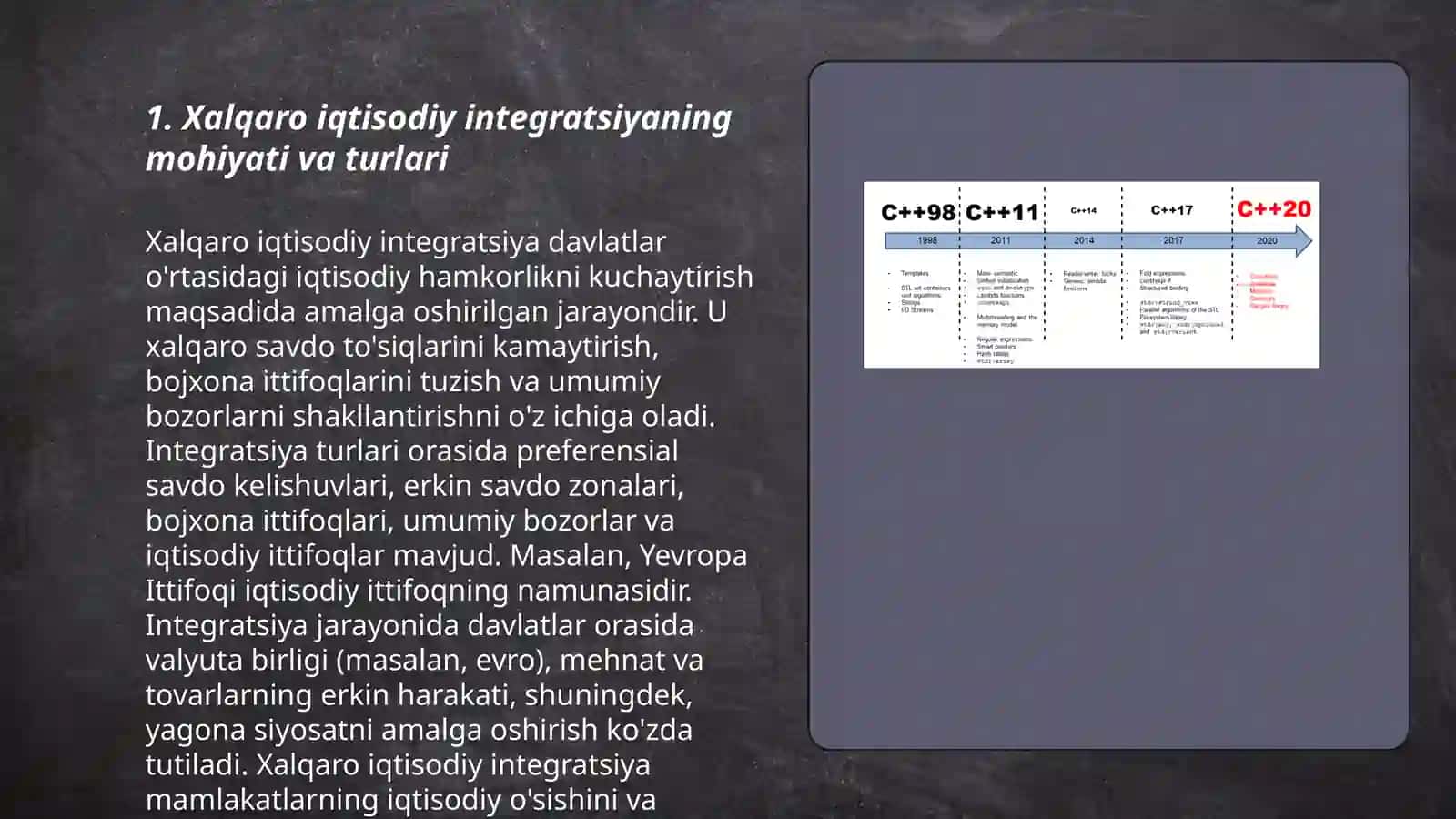 Xalqaro iqtisodiy integratsiya va O'zbekistonning jahon hamjamiyatiga kirib borishi 3