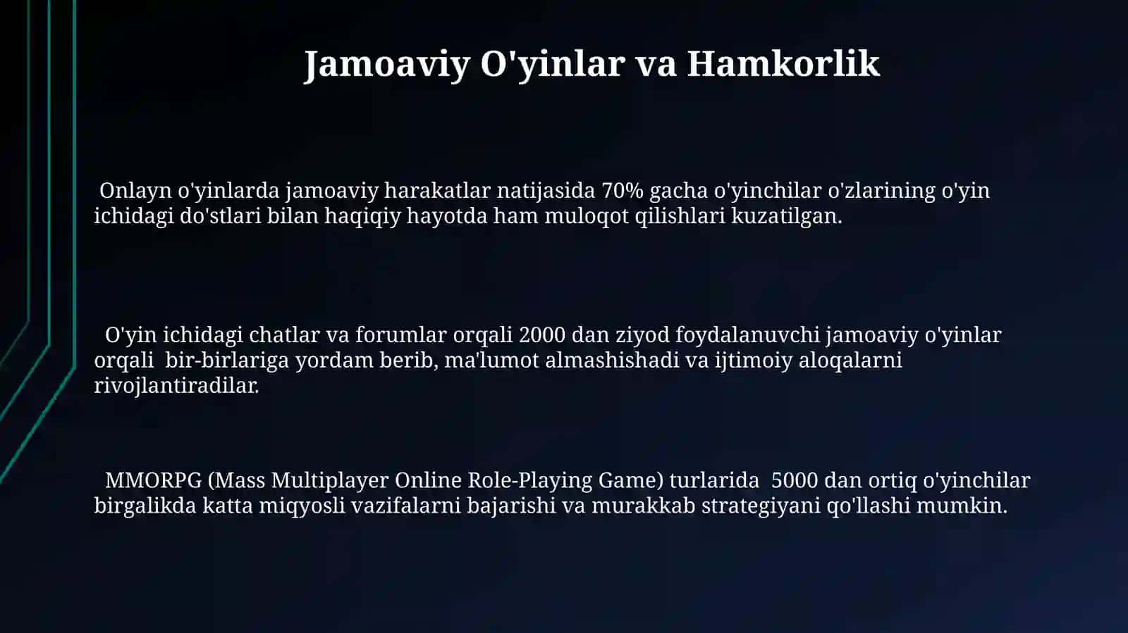 Internetdagi òyinlar ijtimoiy faoliyat sifatida 3