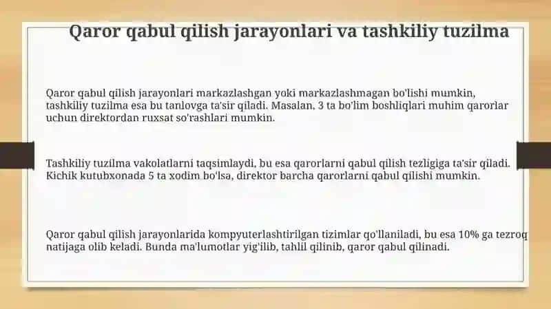 Kutubxona boshqaruvida qaror qabul qilish mexanizmlari 3