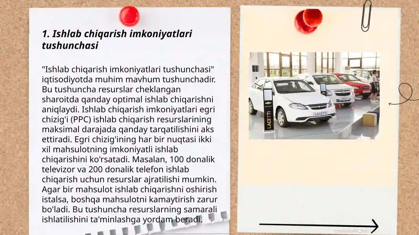 Ishlab chiqarish imkoniyatlari va uning chegarasi 3