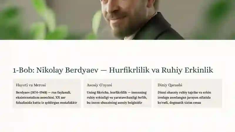 Din va Hurfikrlilik: Berdyaev va Gʻazzoliy Gʻoyalarining Qiyoslanishi 3