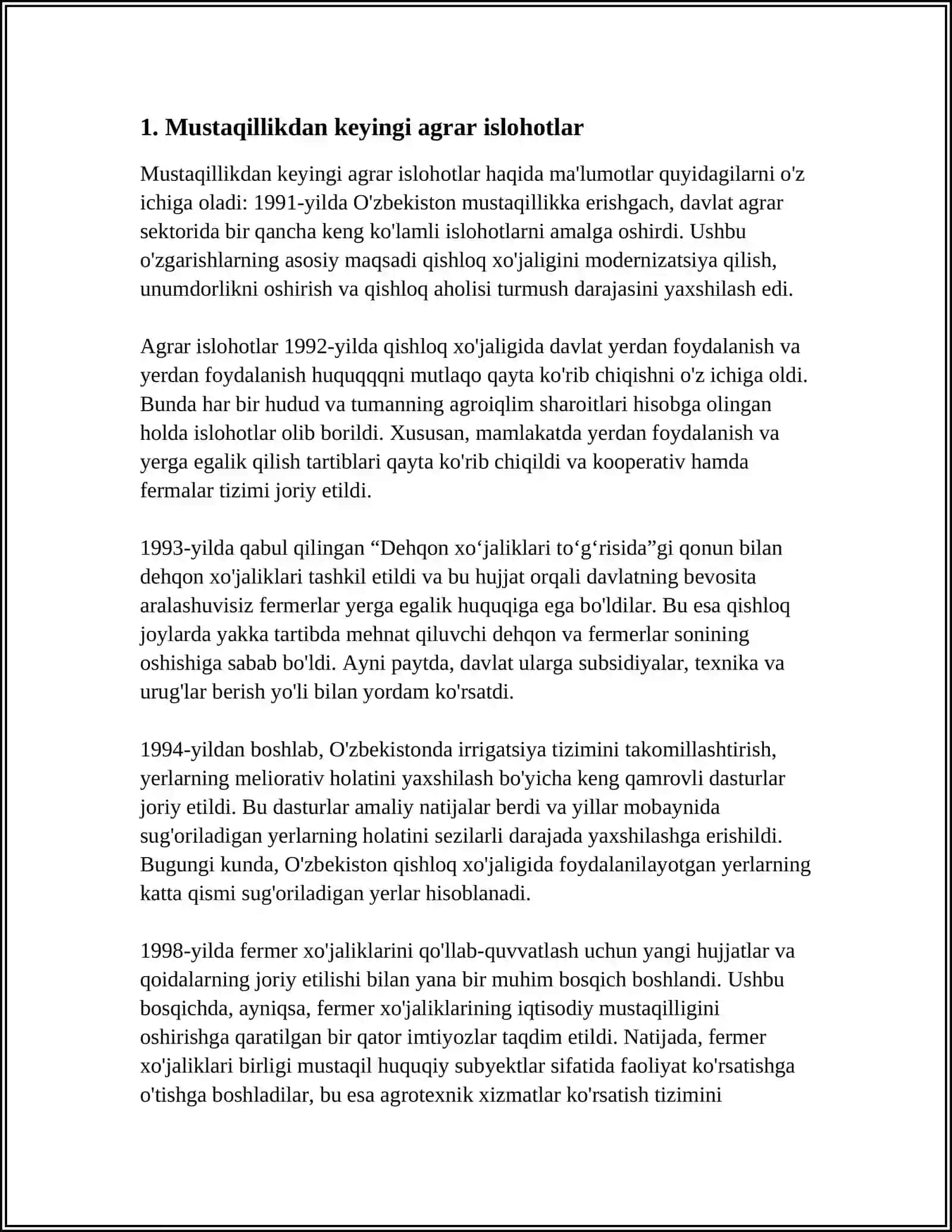 MUSTAQILLIK YLLIRIDA QISHLOQ XOJALIGI VA SANOAT SOHASIDAGI OZGARISHLAR 3