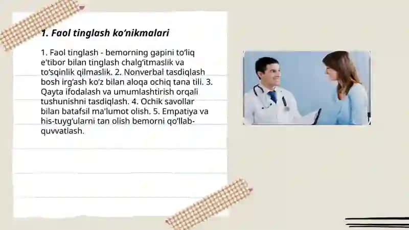 Patsient bilan verbal muloqot koʻnikmalari 3