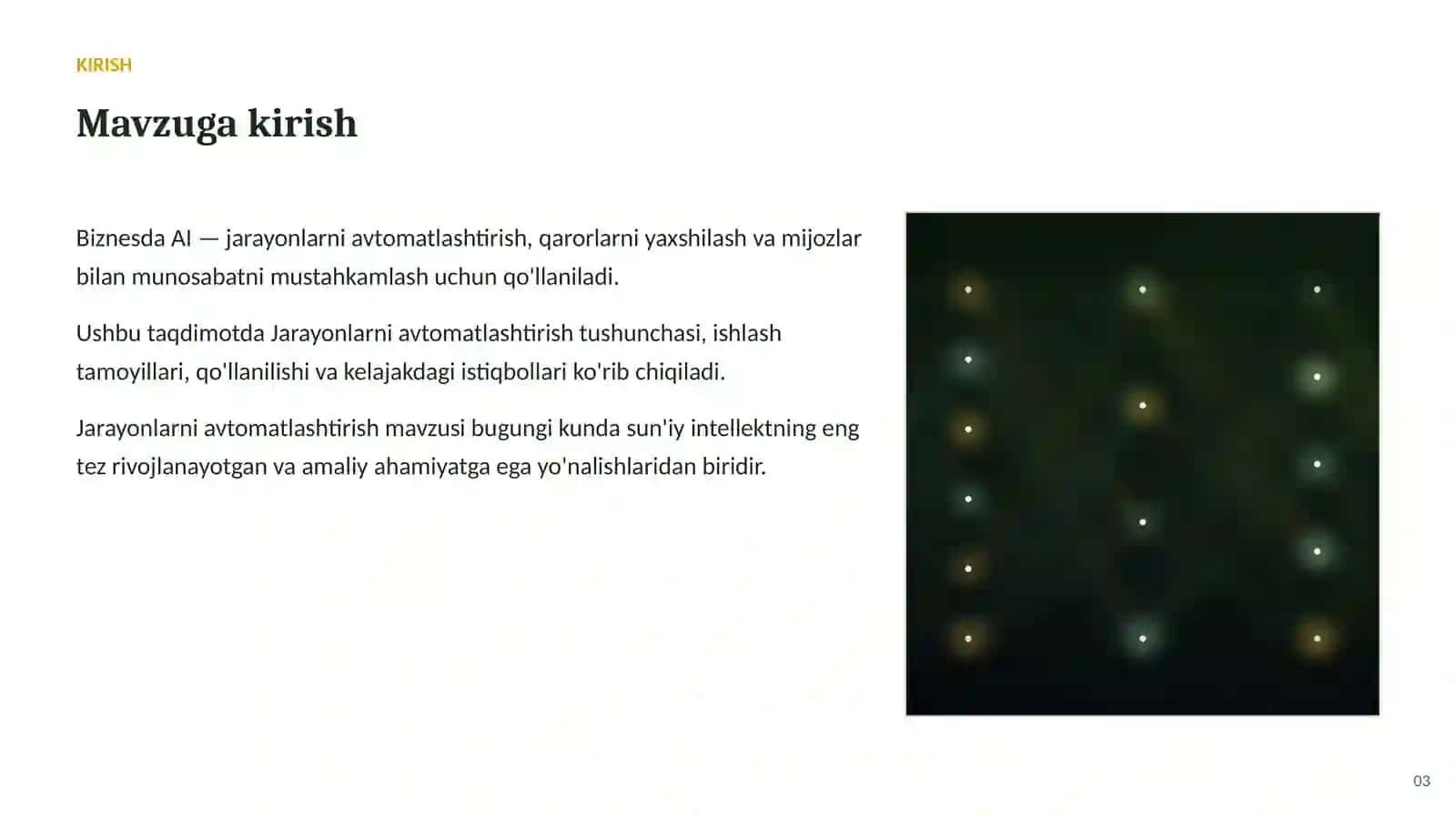 SUN'IY INTELLEKT • AI BIZNESDA 3