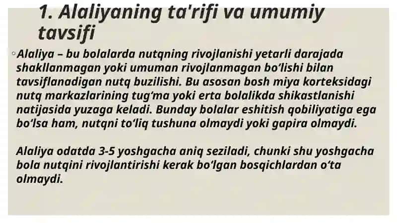 Alaliya haqida tushuncha 3