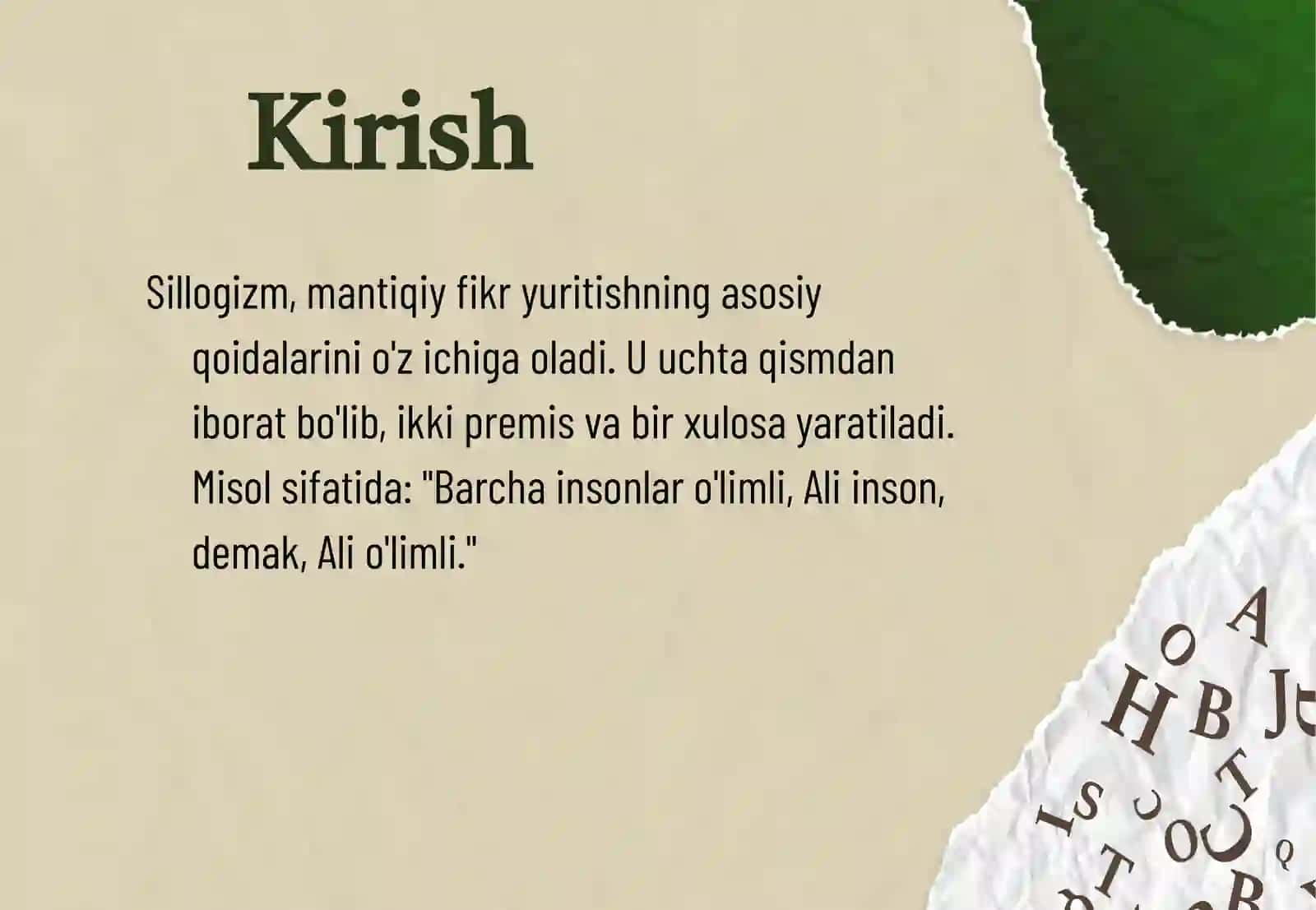 Sillogizmning umumiy qoidalari 3