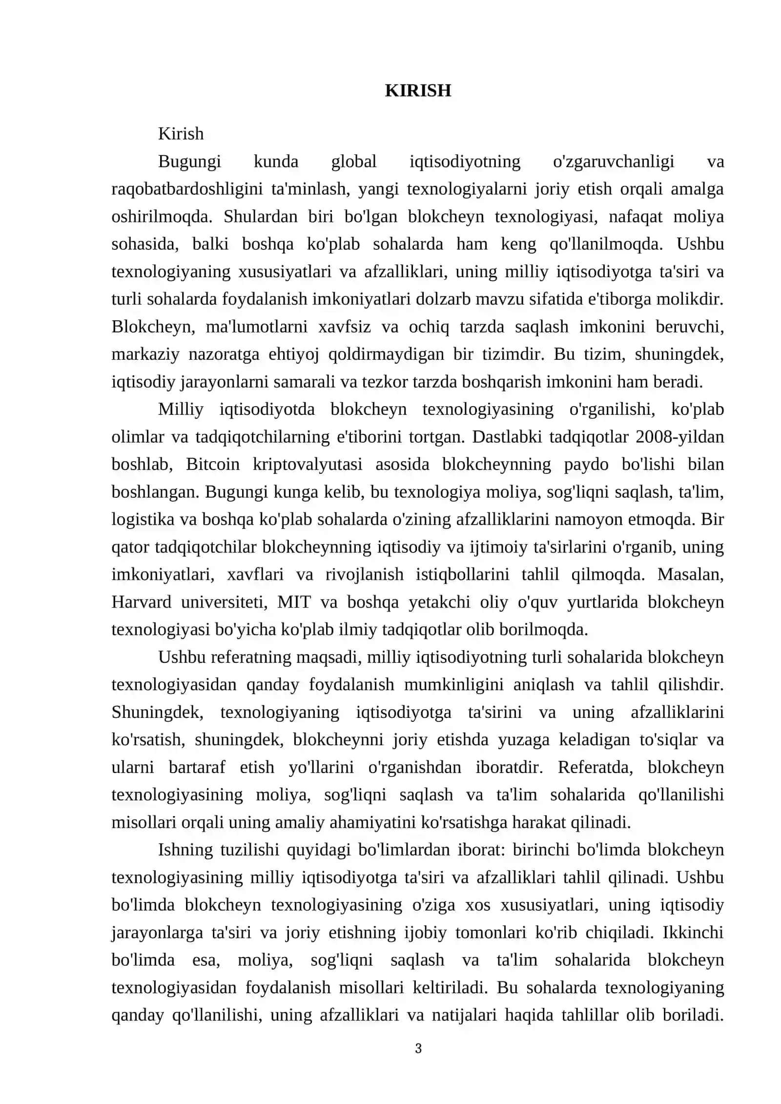 Milliy iqtisodiyotni turli sohalarida blokcheyn texnalogiyasidan foydalanish yullari 3