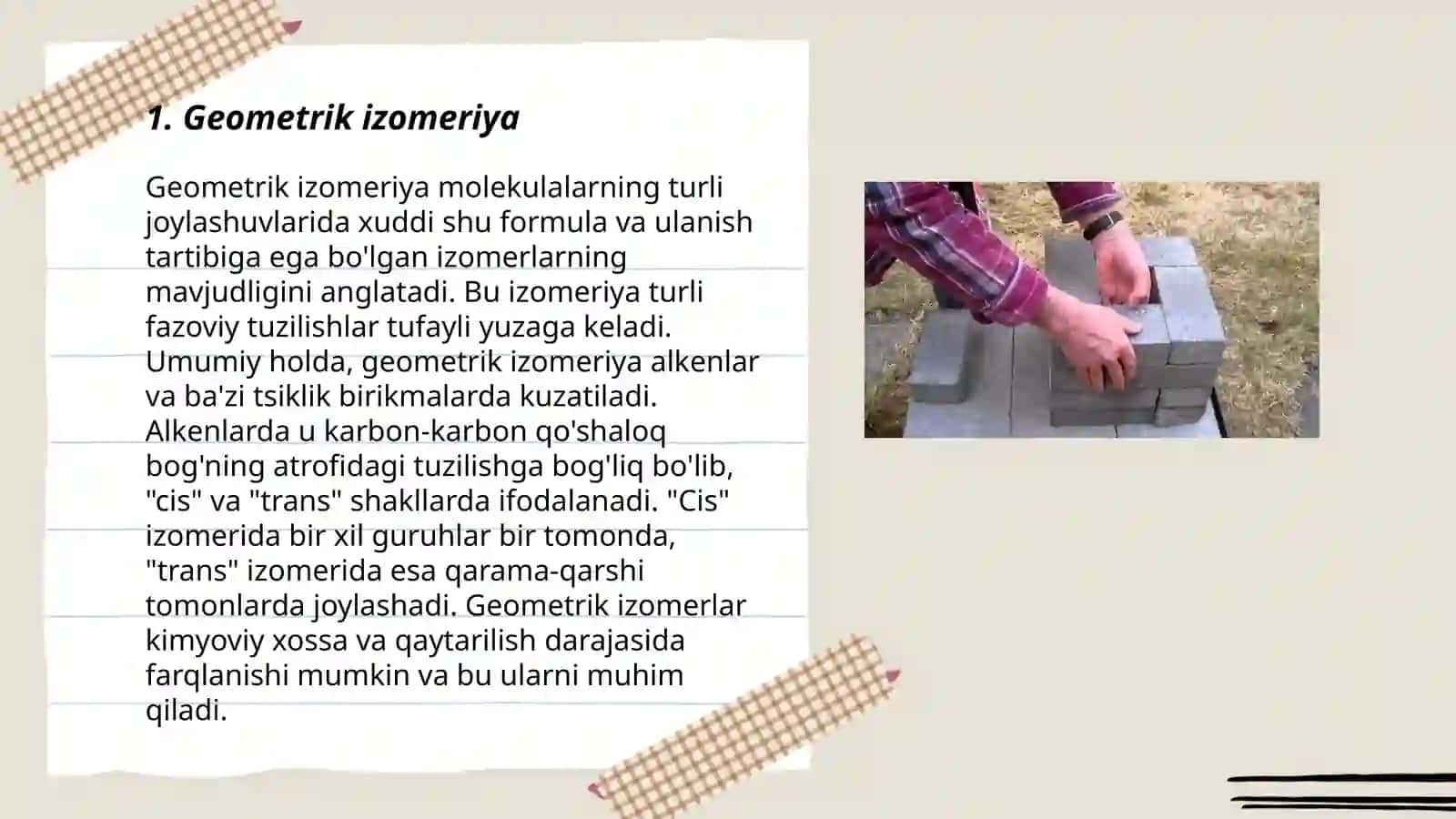 Kòprikli siklik birikmalar stereokimyosi 3