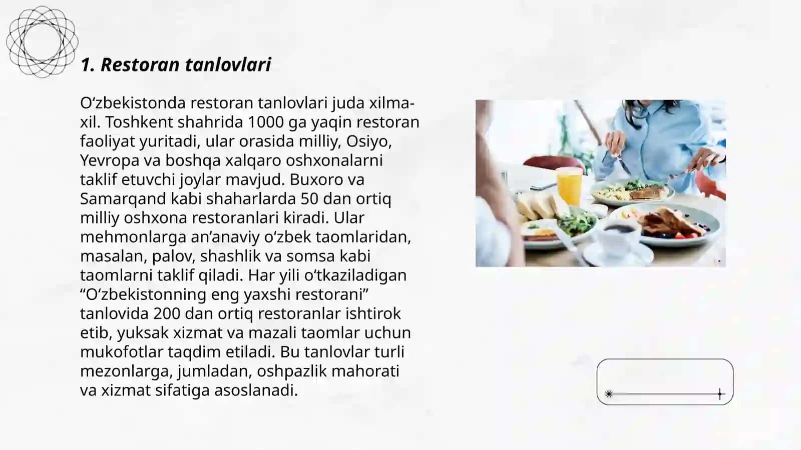 Restoran tanlovlari 3