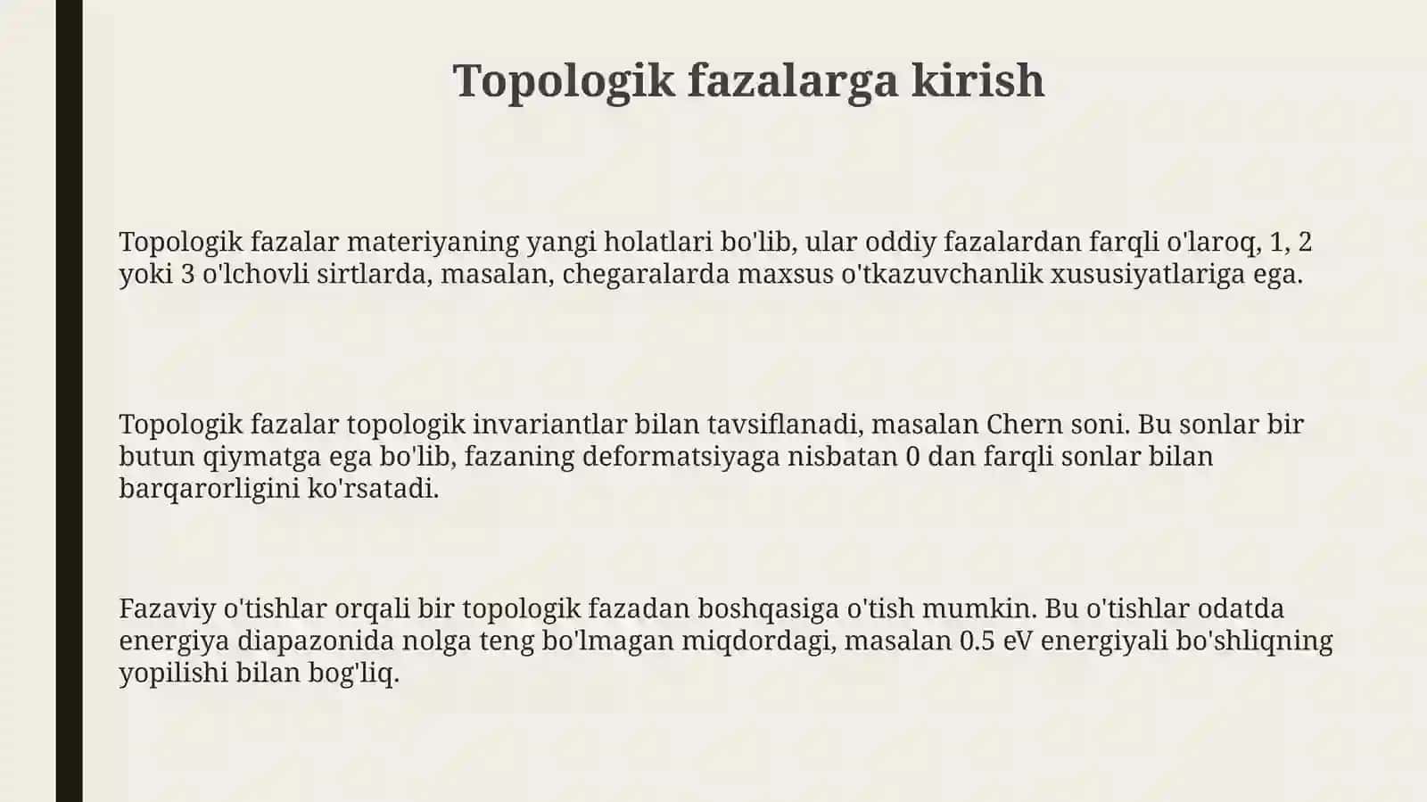 Topologik fazolar. Topologik fazolarda kompaktlik 3
