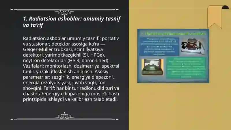 Radiatsion va kimyoviy razvedka asboblarini tasniflash va tavsiflash 3