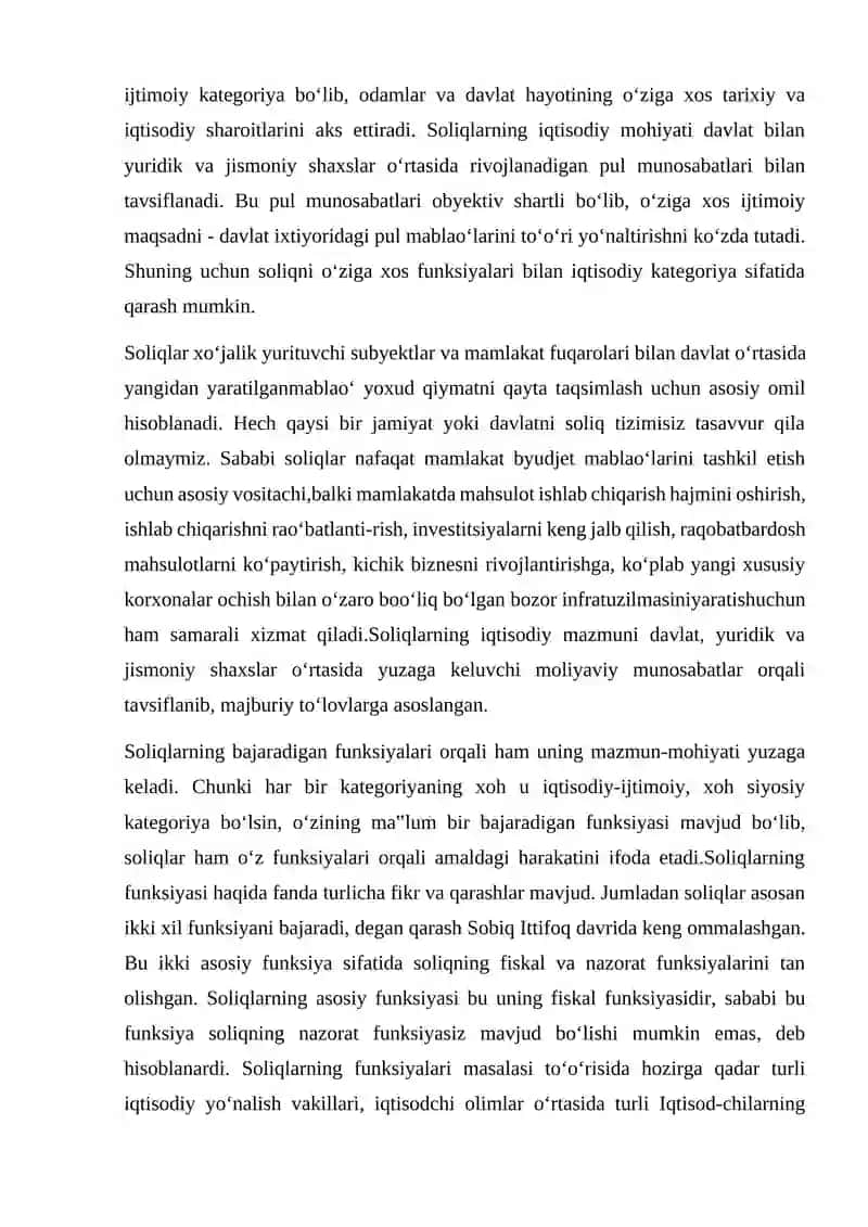 SOLIQ TIZIMINING RAQOBATBARDOSH IQTISODIYOTDAGI O’RNI 3