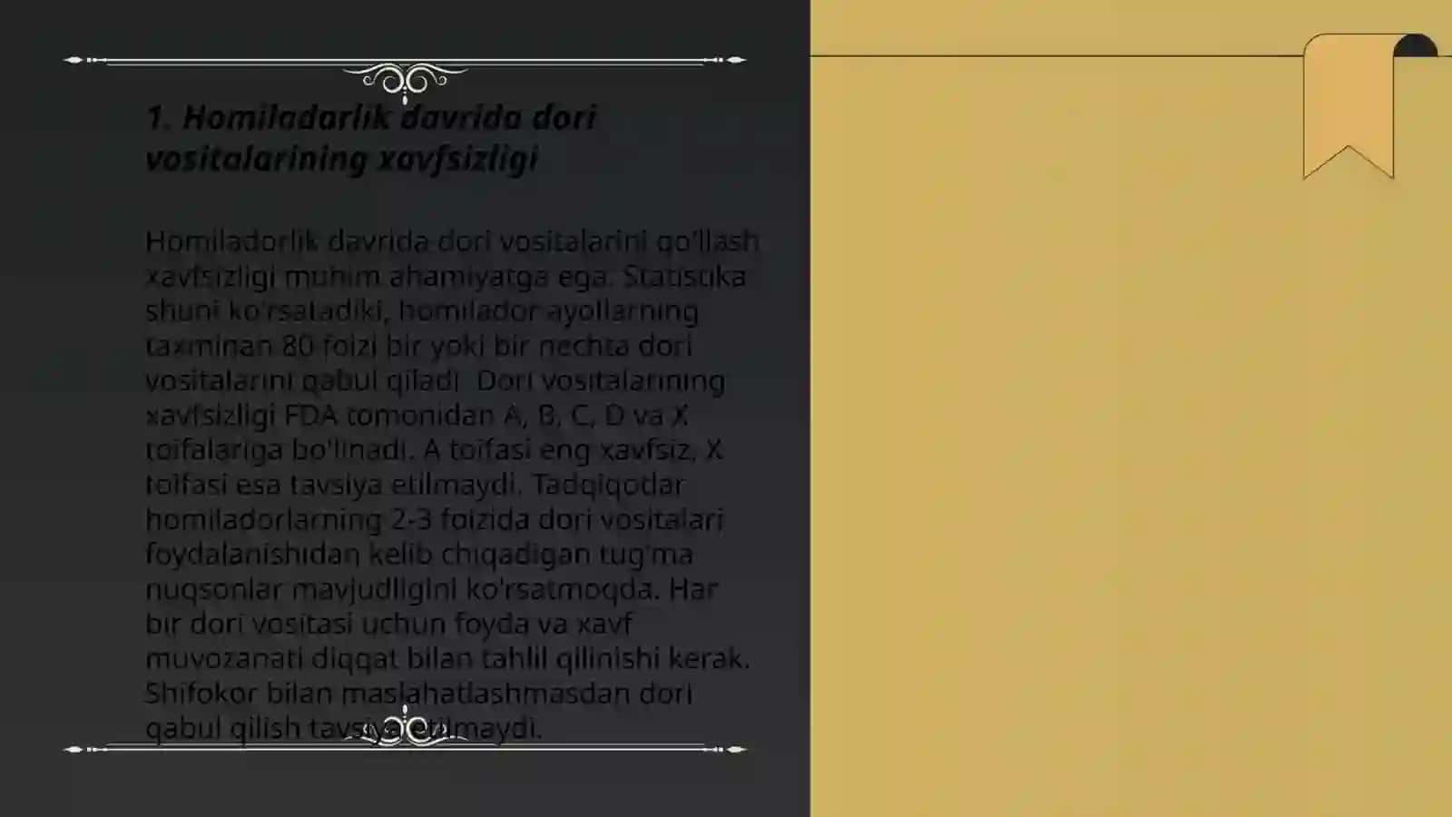 Dori vositalari va homiladorlik 3