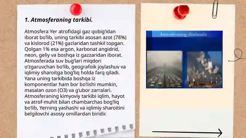 ATMOSFERA BIOSFERANING ASOSIY FUNKSIYALARI VA TARKIBI 3