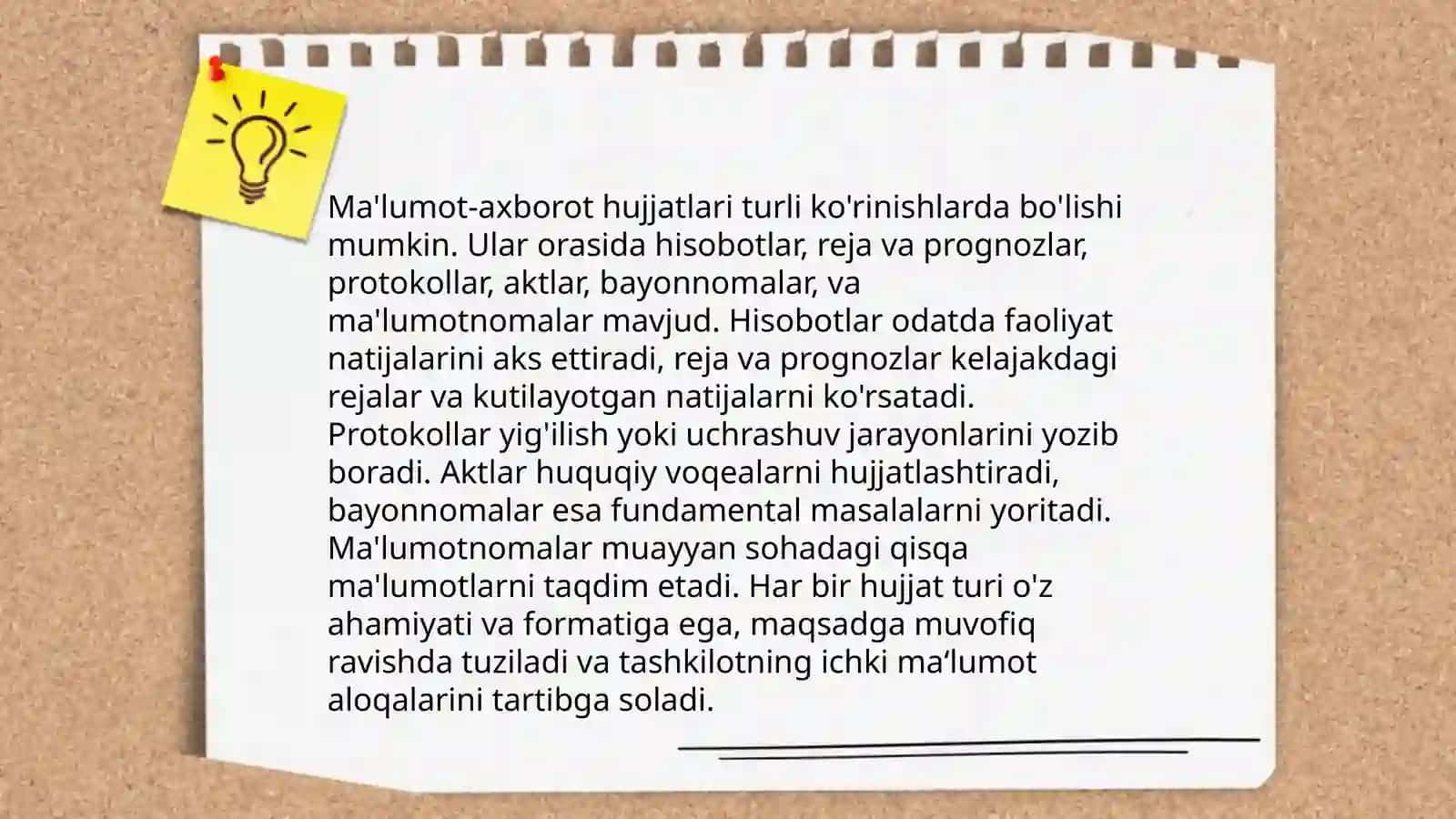 Ma'lumot-axborot va xizmat yozishma hujjatlari 3