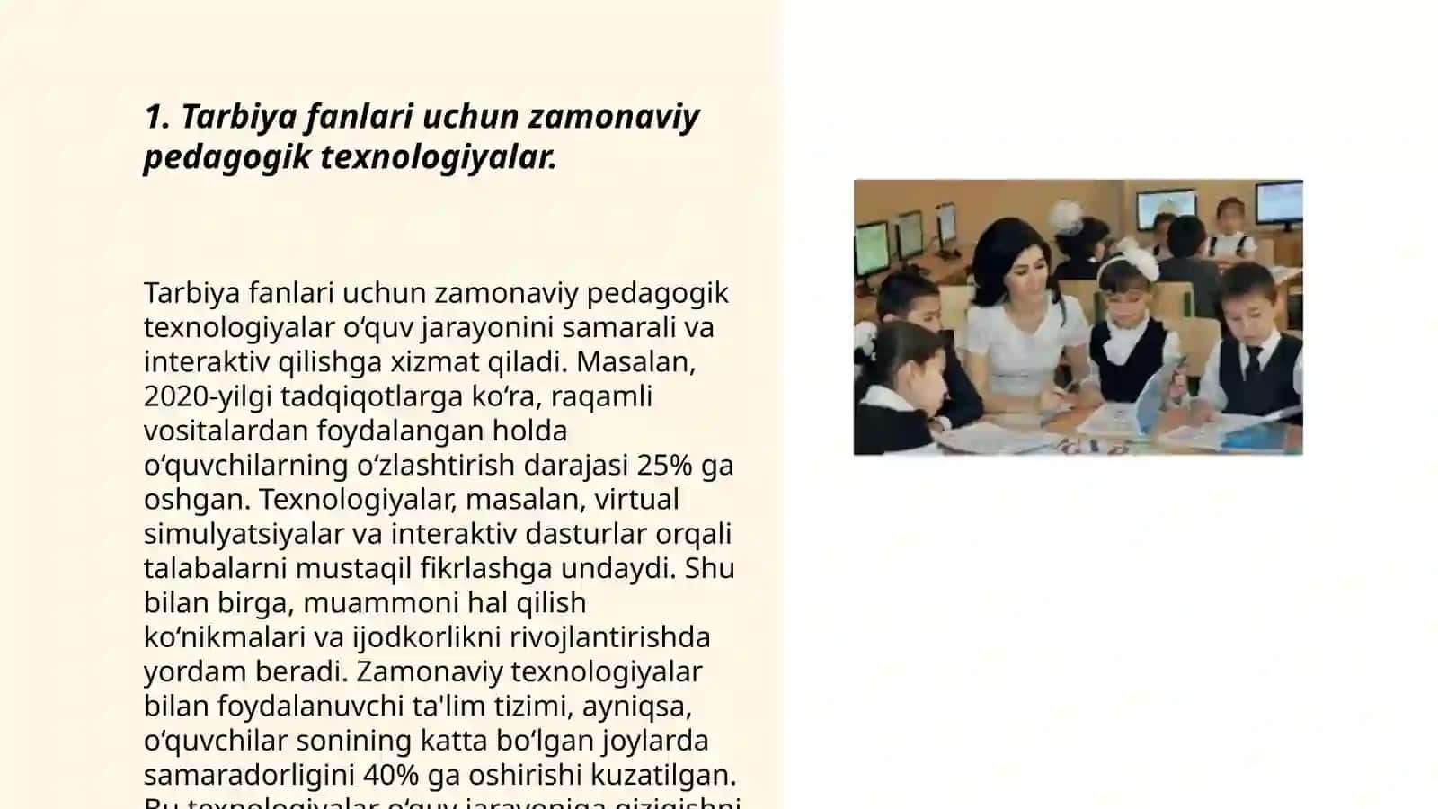 Tarbiya fanlari uchun zamonaviy pedagogik texnologiyalar 3