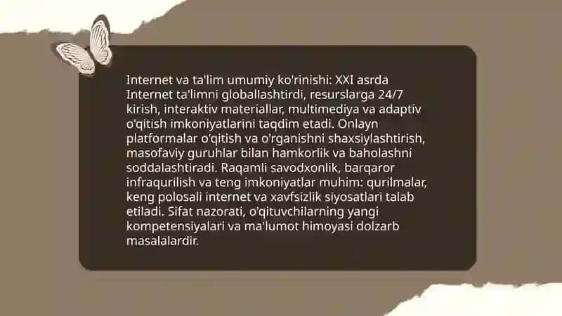 Internet va ta'lim: umumiy ko'rinish 3