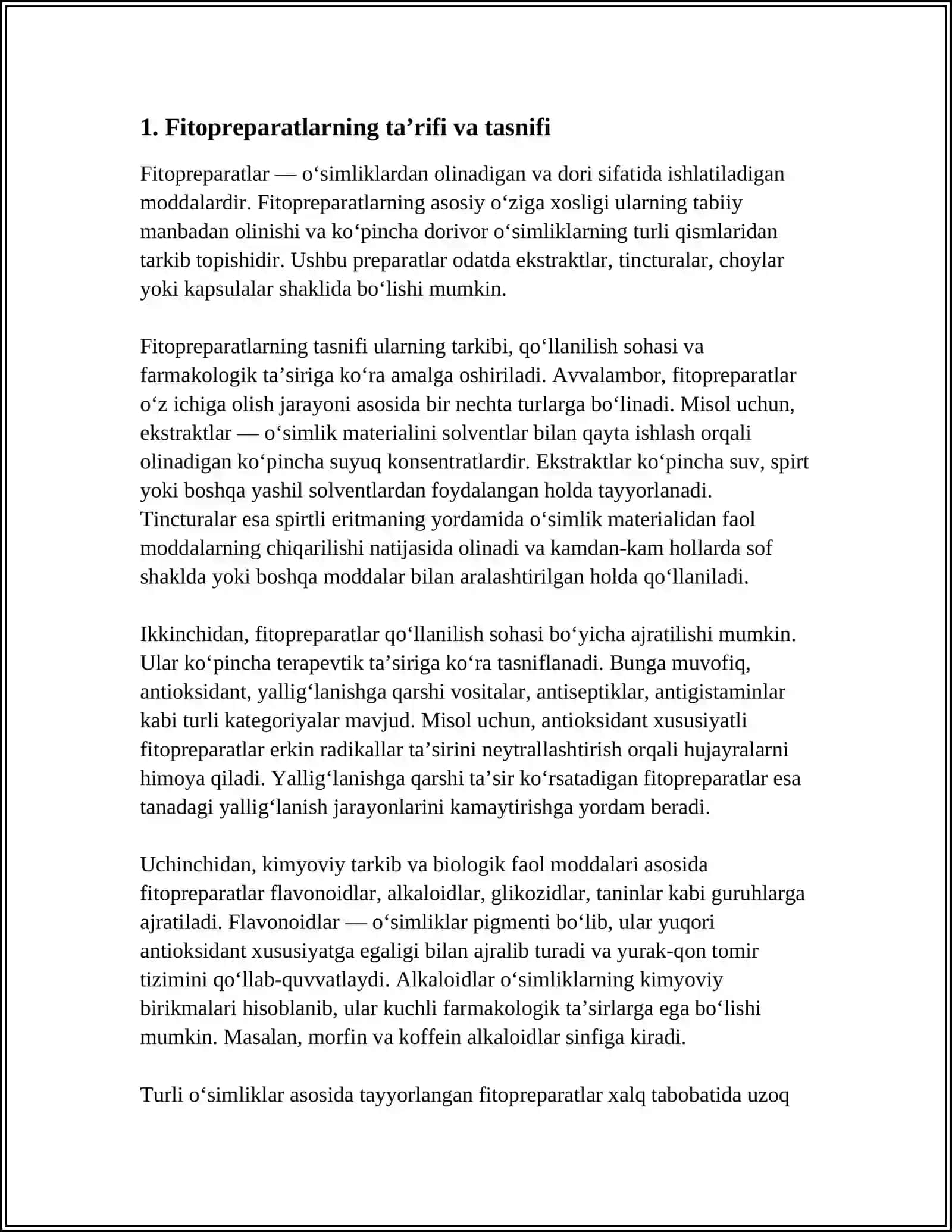FITOPREPARATLAR VA ULARNING QO‘LLANILISHI 3