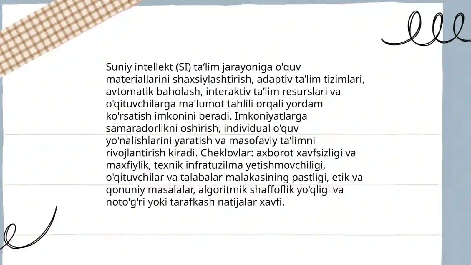 Taʼlimda Suniy intellekt: muammolar va istiqbollar 3