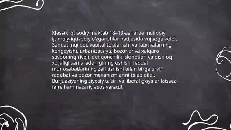Klassik iqtisodiy maktabning vujudga kelishi 3