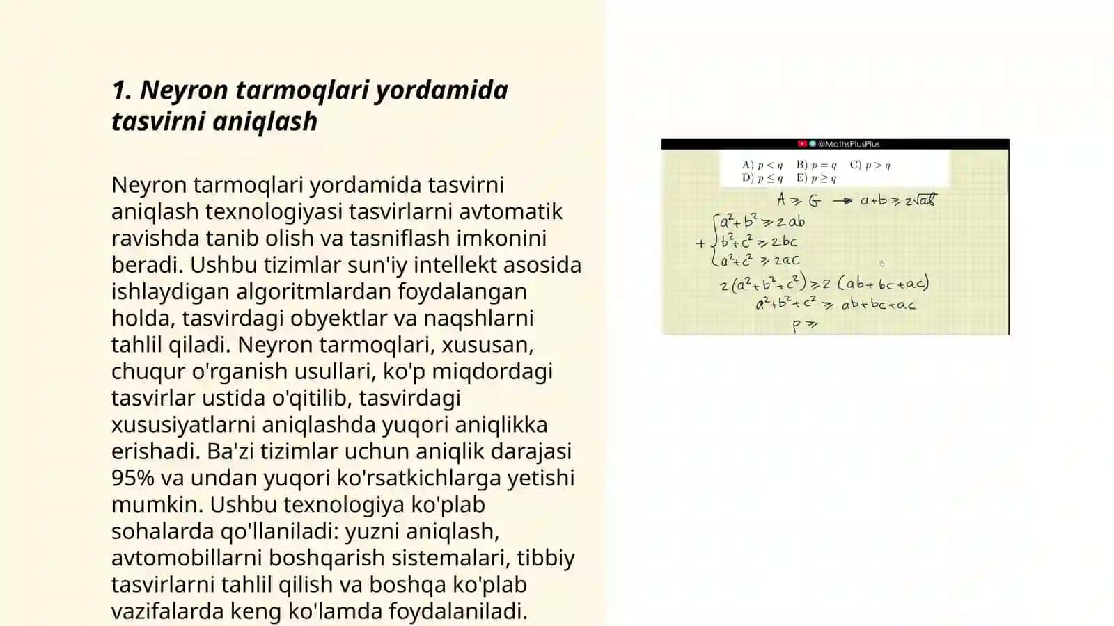 Neyron tarmoqlari yordamida yechiladigan masalalar 3