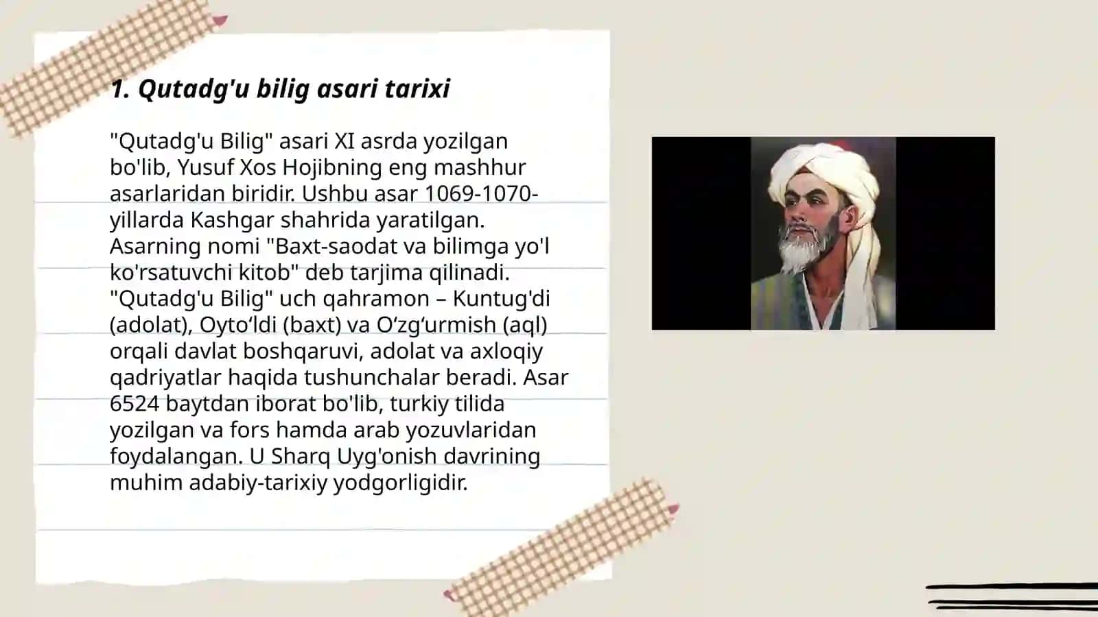 "Qutadgʻu bilig" asari poetikasi 3