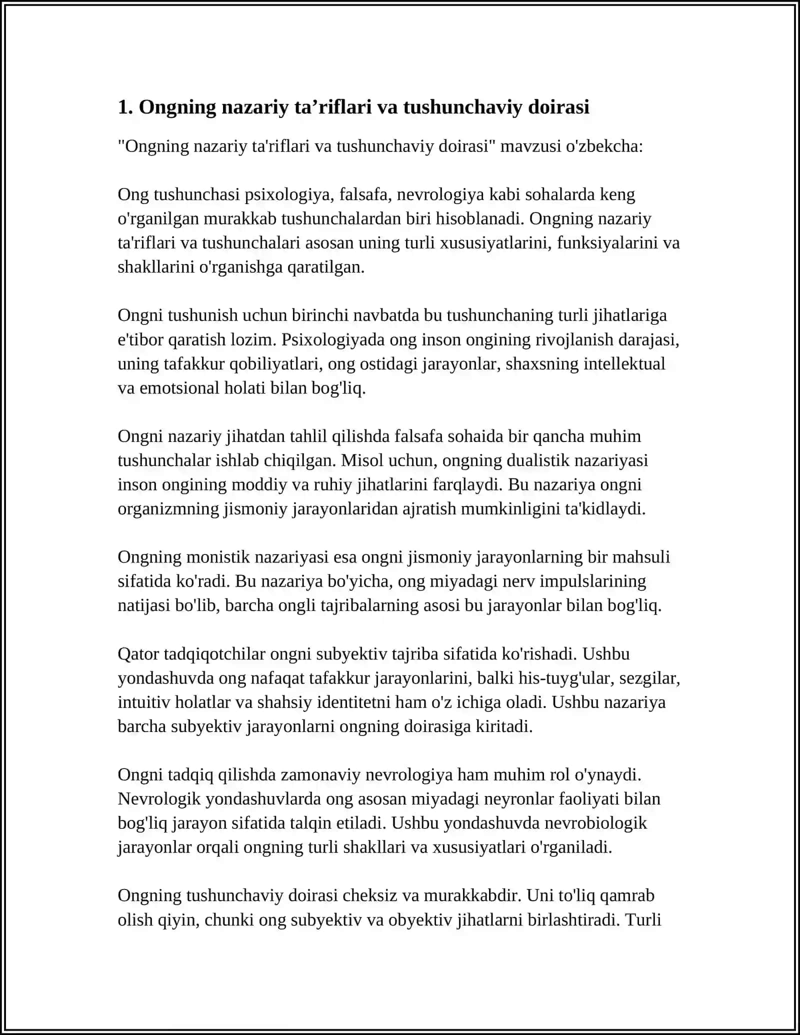 ONG HAQIDA TUSHUNCHA VA UNING XOSSALARI TAHLIL QILISH 3