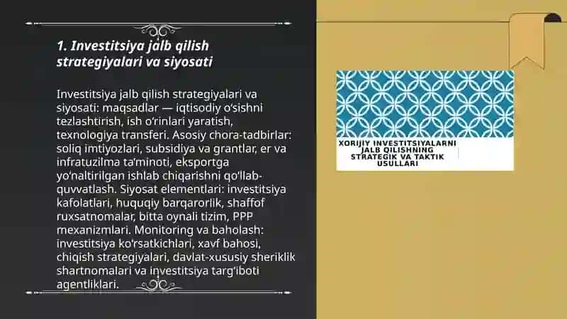 Investitsiyani jalb etish va korporativ risklarni boshqarish 3