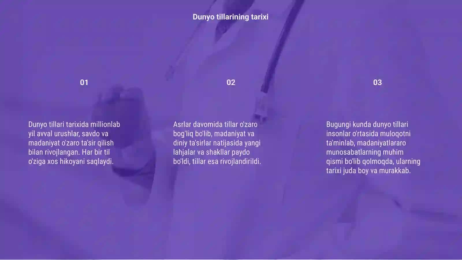 Dunyo tillari 3