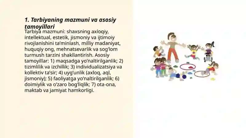 Tarbiyaning mazmuni va asosiy yo‘nalishlari 3