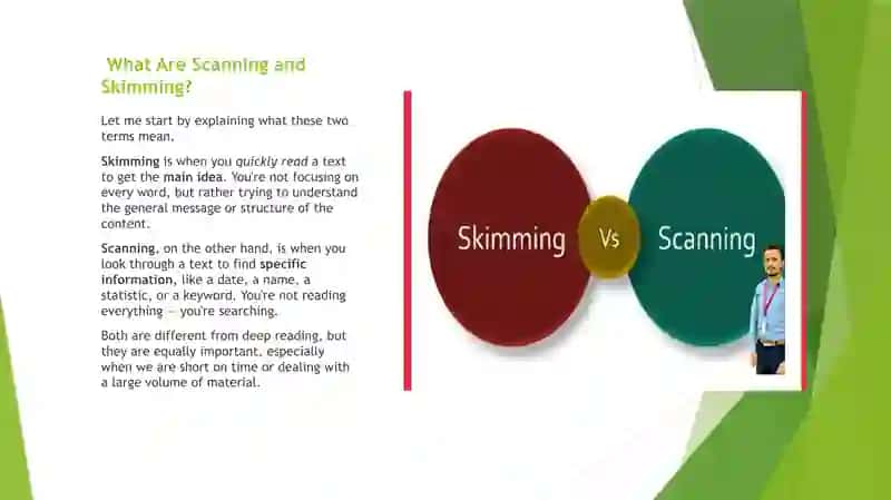 Scanning and skimming for academic purposes 3
