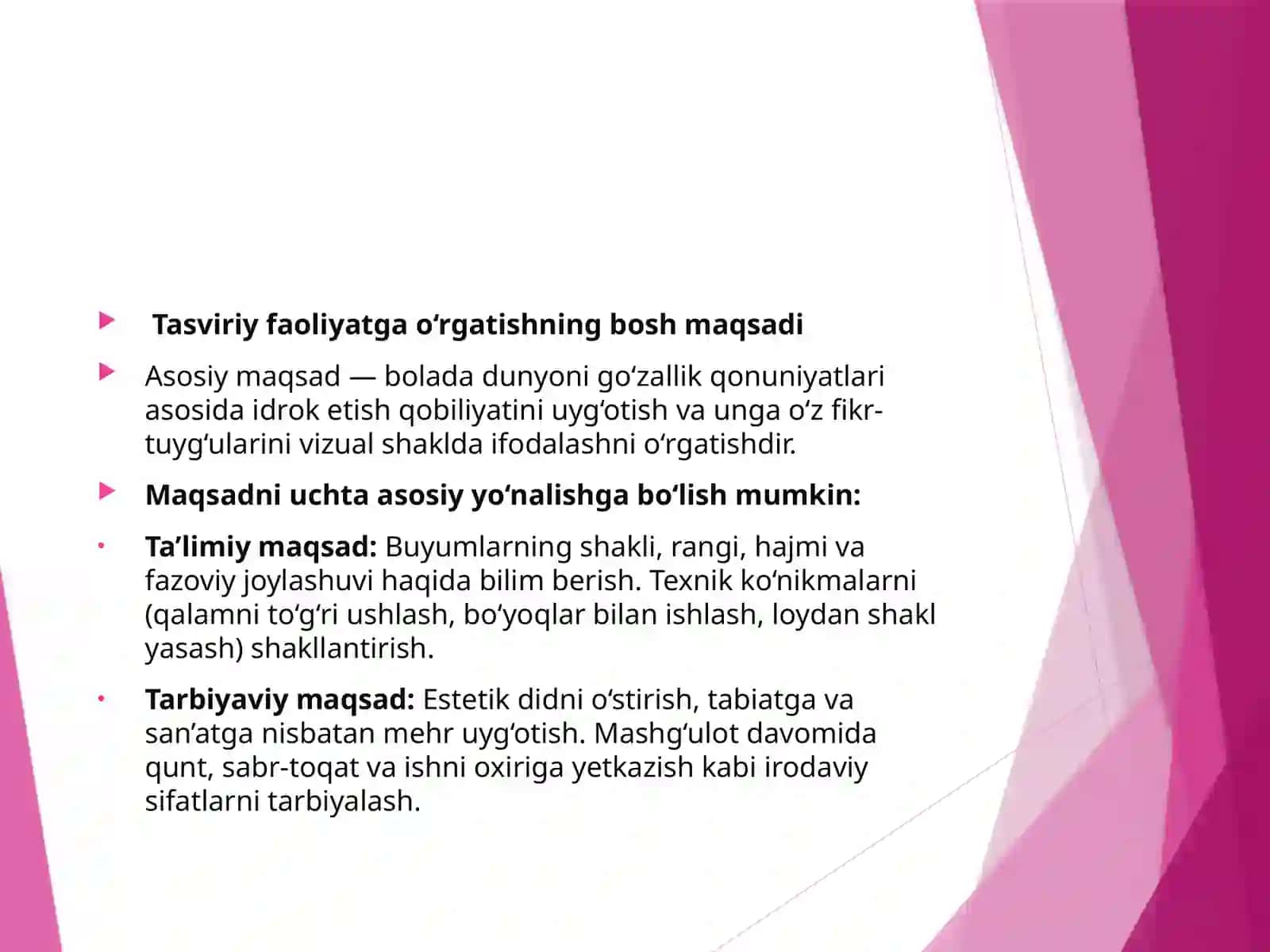 Tasviriy faoliyatga o‘rgatishning maqsad va sturt tamoyillari 3