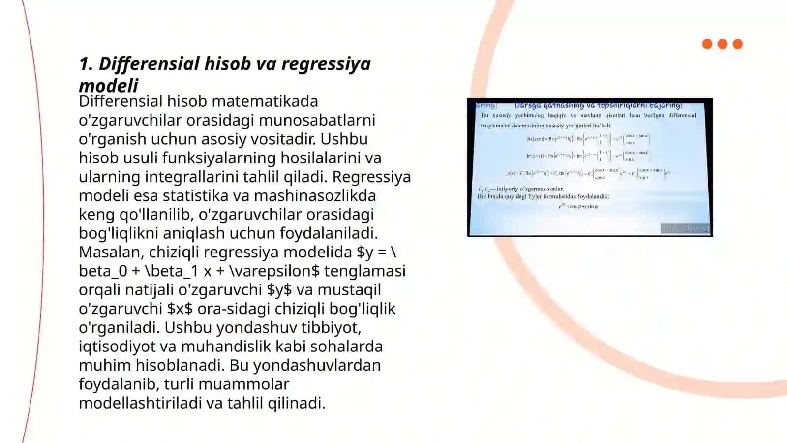Mashinali oʻqitish algoritmlarda differensial hisob tadbiqlari 3