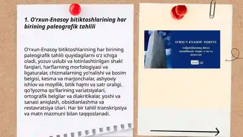 O'rxun - Enasoy yozuvi bitiktoshlarining har biri ustida 3