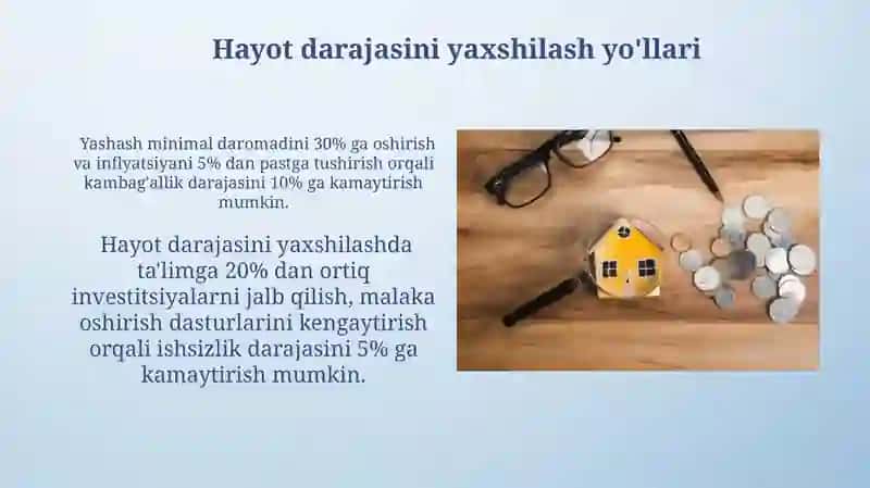 Hayot darajasini yaxshilash yo'llari 3