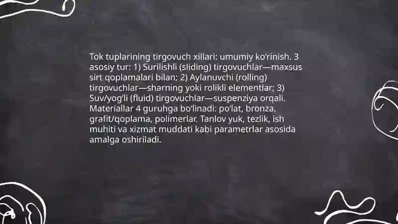 Tok tuplarining tirgovuch xillari 3