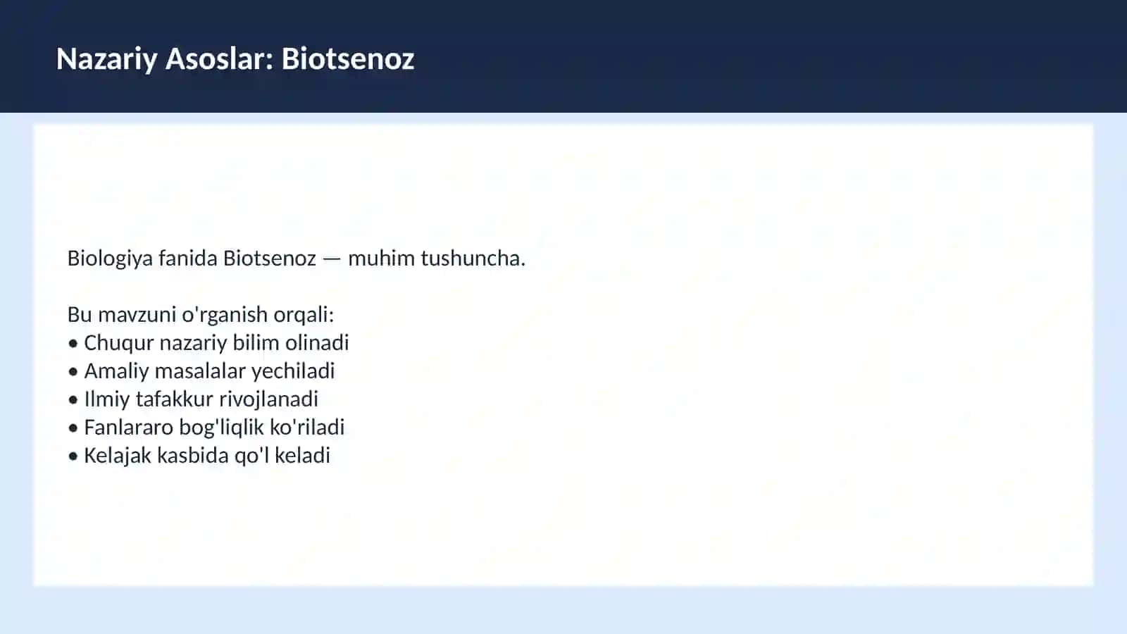 O'qituvchilar va talabalar uchun dars ishlanma 3