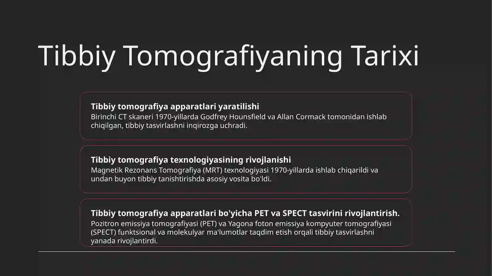 Tibbiy tomografiya apparatlarining ishlash prinsiplari 3