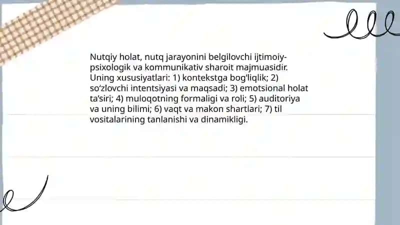 Nutqiy holat va nutqiy vaziyat 3