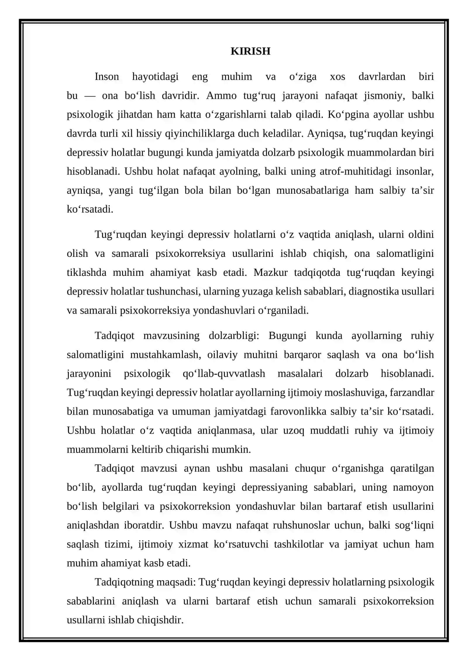 TUG`RUQDAN KEYIN DEPRESSIV HOLATLAR PSIXOKORREKSIYASI 3