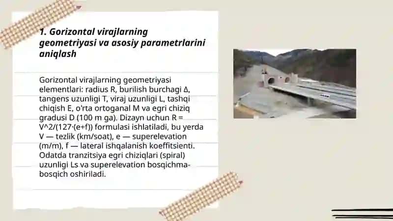 Virajlar va ularni loyihalash usullari 3
