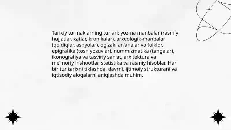 Tarixiy turmaklar 3