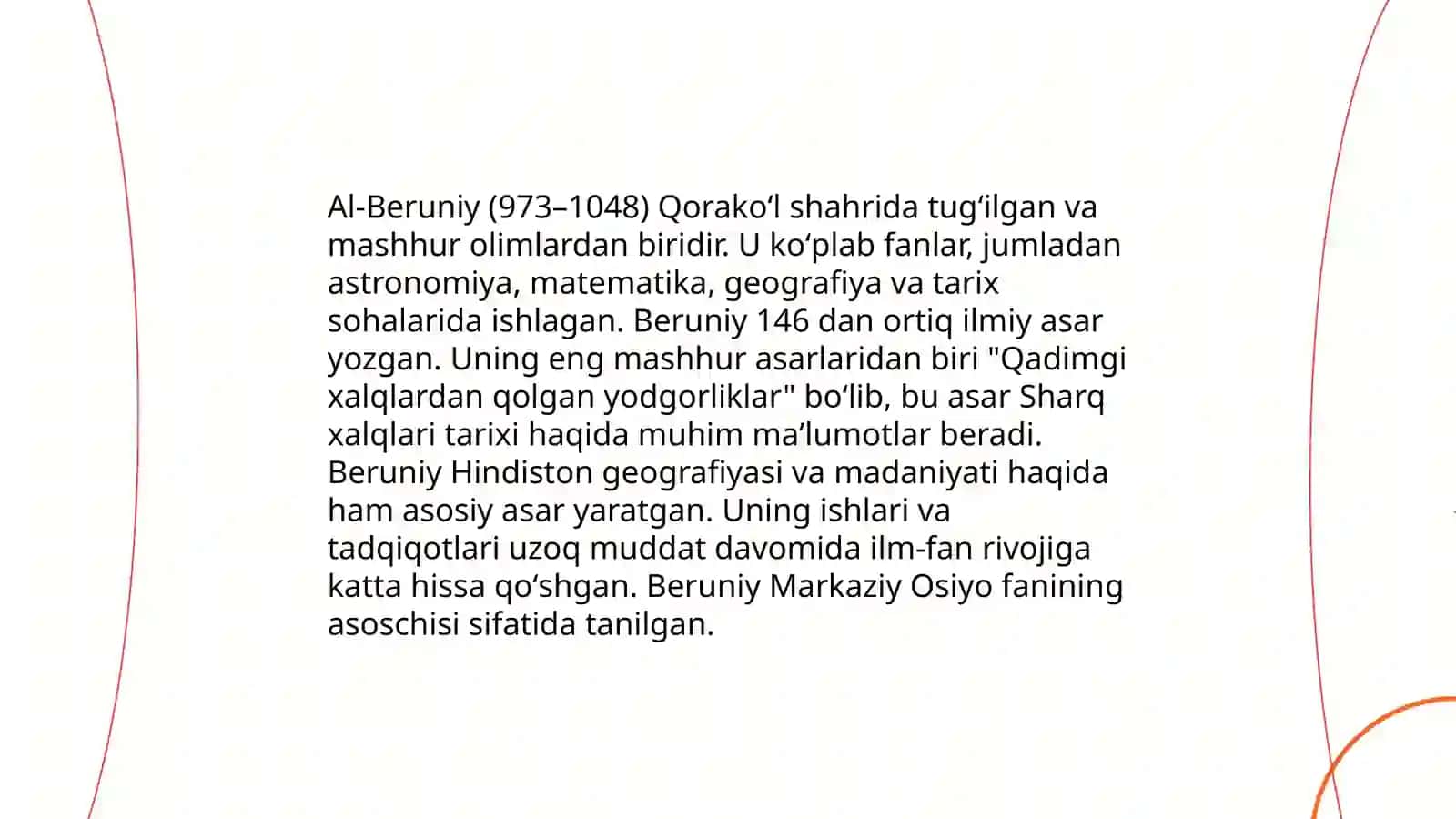 Beruniyning, Oʻtmish xalqlardan qolgan yodgorliklar ʼʼ asaridagi rivoyatlarni tahlil qilish 3