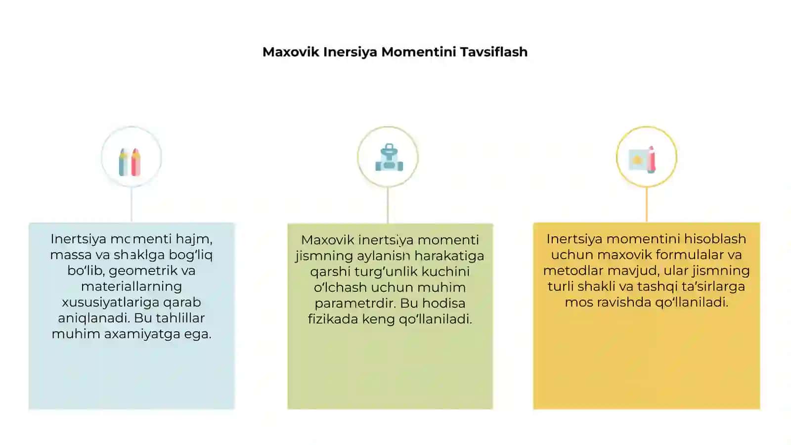 Maxovik inertsiya momenti va òlchamlarini aniqlash 3
