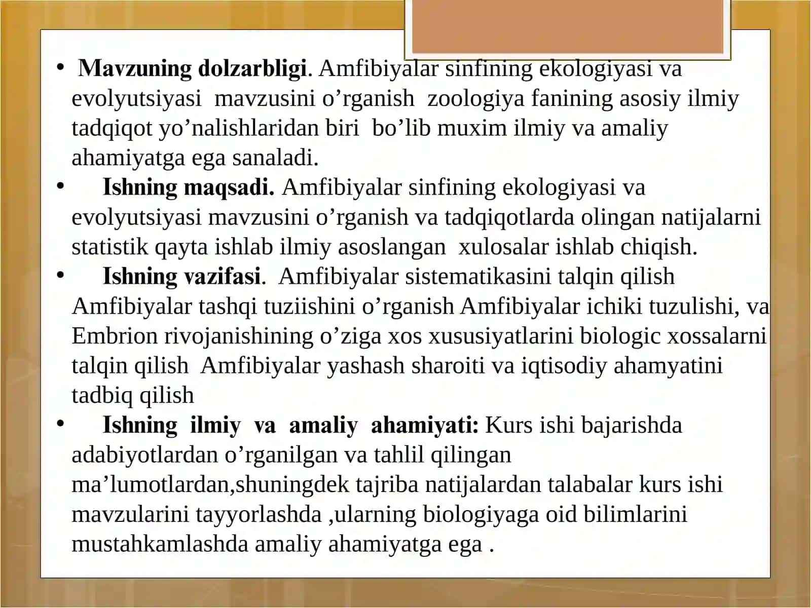 Amfibiyalar sinfining ekologiyasi va evolyutsiyasi 3
