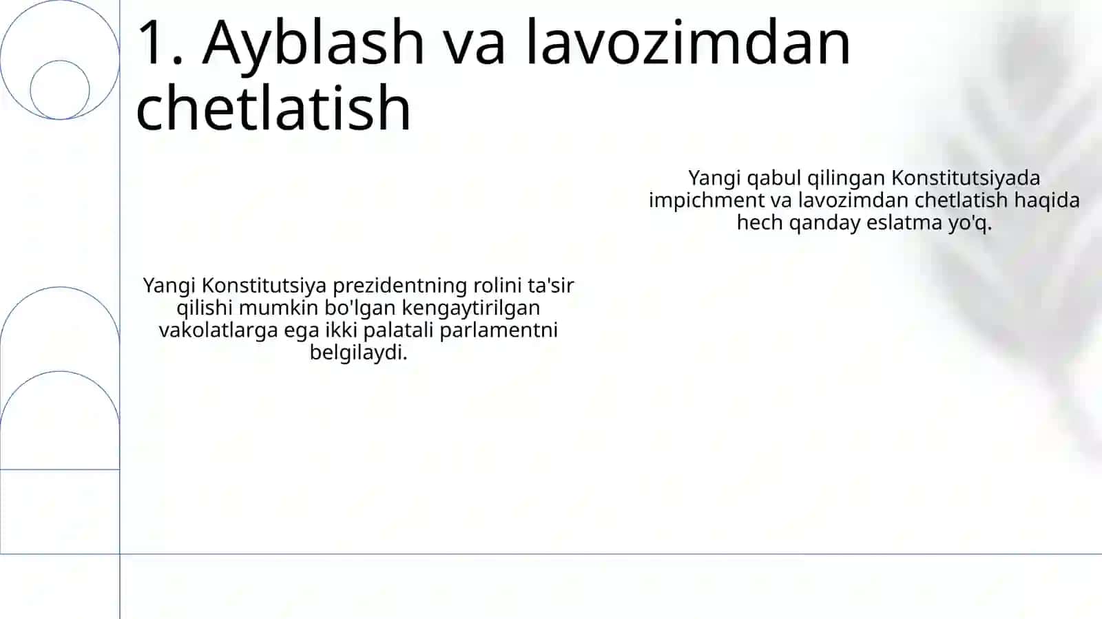 Yangi qabul qilingan Konstitutsiyada Ozbekiston Respublikasi Prezidenti maqomi 3