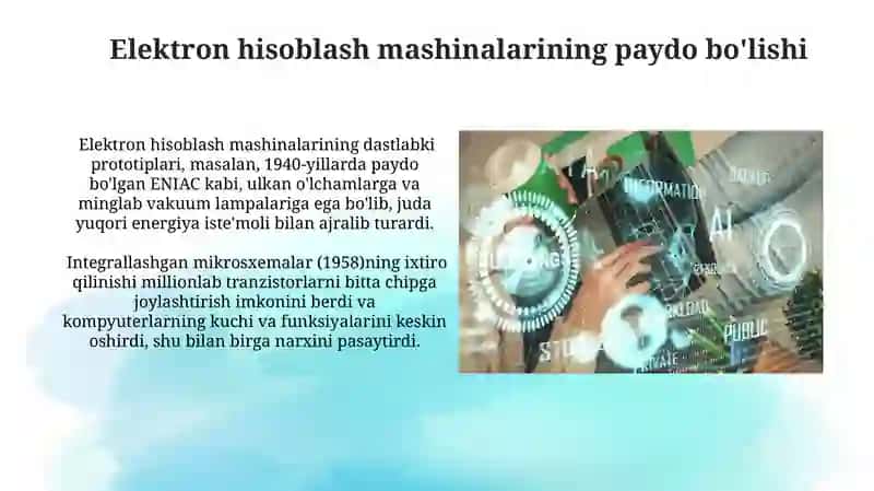 Raqamli texnologiyalarning qollanish tarixi 3