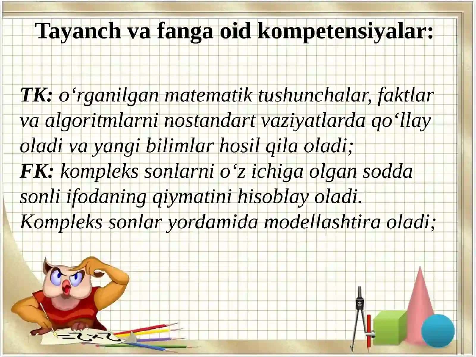 10-sinf lar uchun yozgan dars ishlanmasi 3