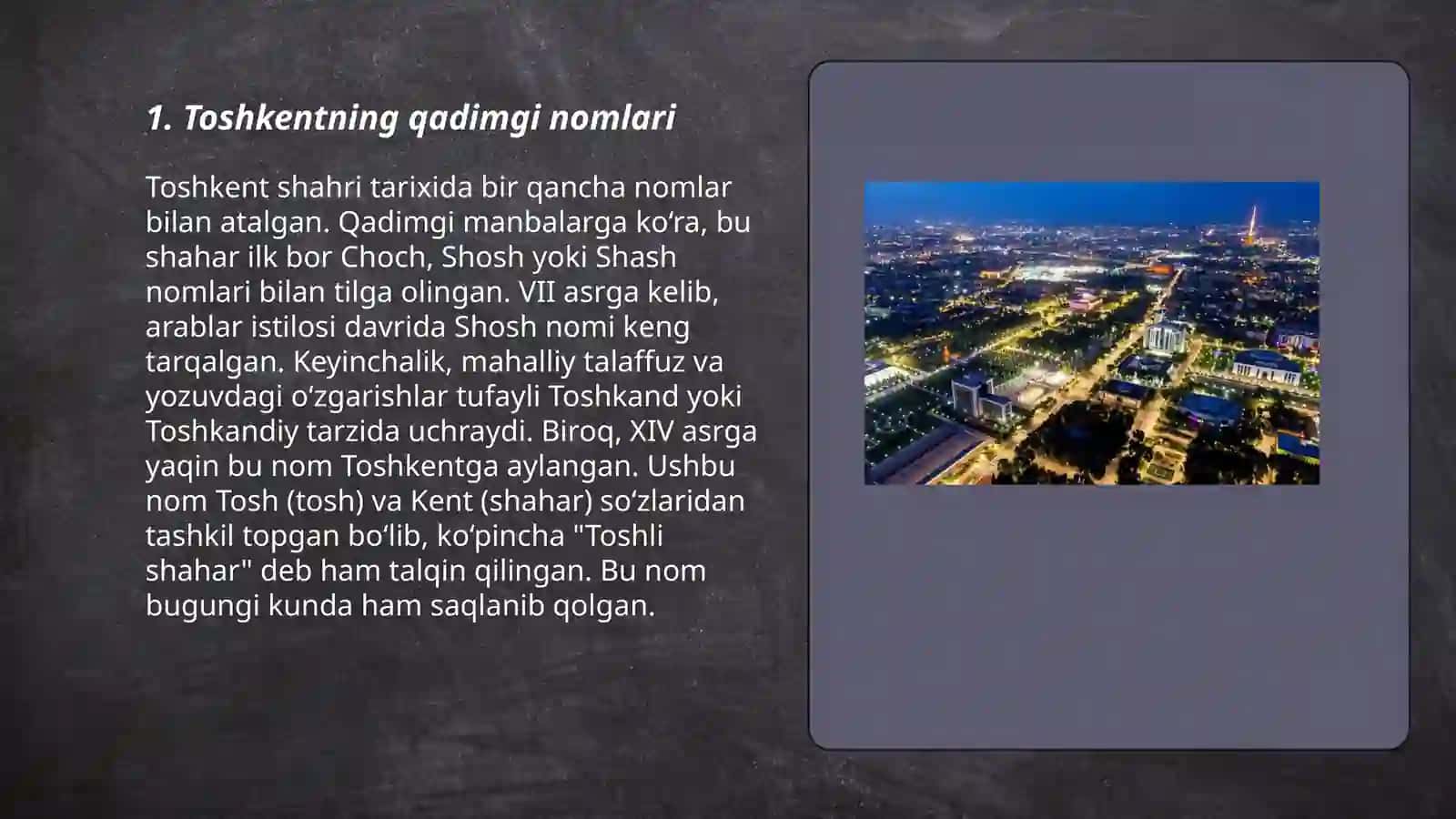 Toshkent shahri toponimlari 3